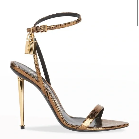 tom ford 105mm lizard print lock sandals